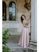 Csillámos háttul teljesen nyitott maxi ruha