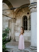 Csillámos hátul teljesen nyitott maxi ruha