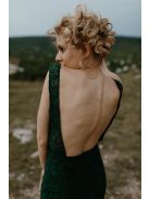 Zöld sellő fazonú csipke ruha