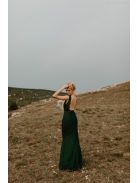 Zöld sellő fazonú csipke ruha