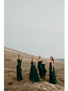 Zöld sellő fazonú csipke ruha