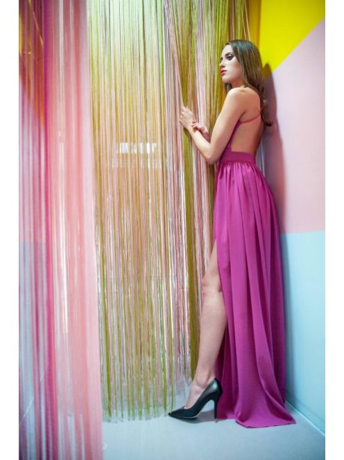 Hátnélküli maxi ruha