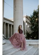 Mályva maxi ruha fel-le csatolható tüllel