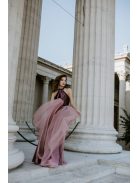 Mályva maxi ruha fel-le csatolható tüllel