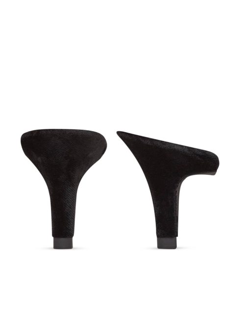 Fekete velúr sarok - Stiletto 7 cm