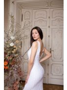 Fehér sellő fazonú csipke ruha
