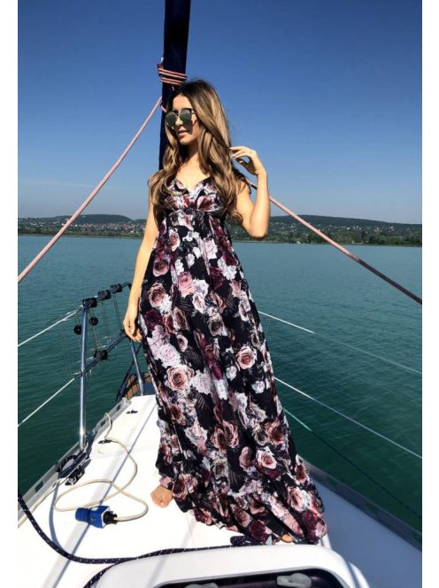 Romantikus, virágmintás maxi ruha nyári napokra és alkalmakra. 