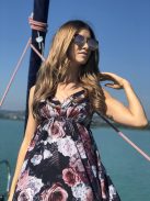 Rózsás pántos maxi ruha