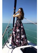 Rózsás pántos maxi ruha