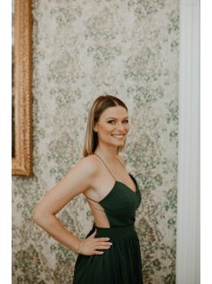 Zöld hátnélküli ruha