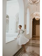 Fehér midi hátnélküli ruha