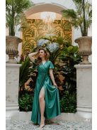 Átlapolós zöld maxi ruha