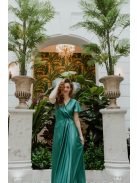 Átlapolós maxi ruha, ragyogó zöld színben minden alkalomra.