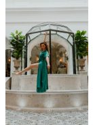 Átlapolós zöld maxi ruha