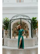 Átlapolós zöld maxi ruha