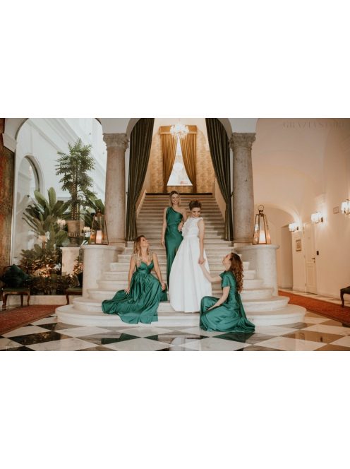 Zöld csavart elejű szűk fazon