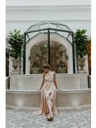 Pezsgő színű maxi ruha