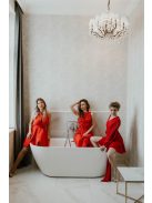 Piros ruha csipke felső résszel