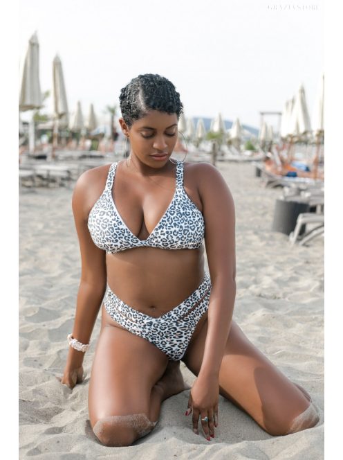 Ocelot mintás bikini szett alakformáló tulajdonsággal.