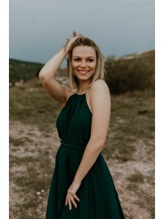 Sötétzöld one size ruha 