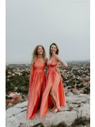 Korall színű sokfélepékken köthető ruha