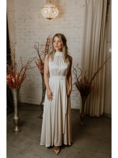 One size szatén ekrü ruha