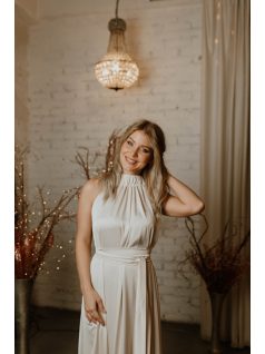 One size szatén ekrü ruha