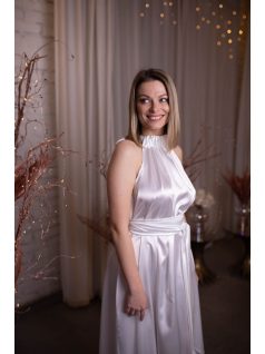 One size szatén fehér ruha