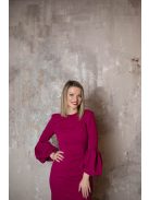 Egyszerűen nagyszerű, háromnegyedes ujjú magenta ruha. 