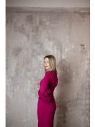 Egyszerűen nagyszerű, háromnegyedes ujjú magenta ruha. 