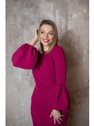 Egyszerűen nagyszerű, háromnegyedes ujjú magenta ruha. 