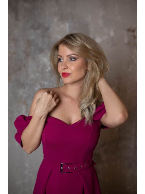 Magenta A vonalú ruha