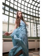 One-size muszlin maxi ruha –világoskék