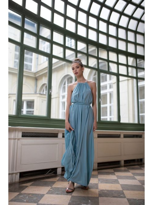 One-size muszlin maxi ruha –világoskék