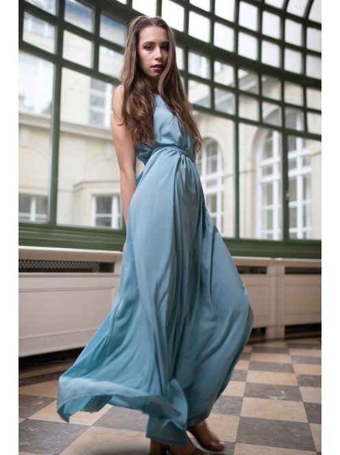 One-size muszlin maxi ruha –világoskék