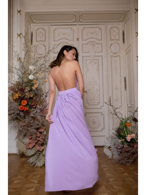 Hátnélküli maxi ruha minden alkalomra, orgona. 