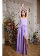 Hátnélküli muszlin ruha – orgona