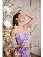 Hátnélküli muszlin ruha – orgona