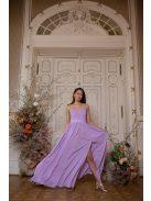 Hátnélküli muszlin ruha – orgona