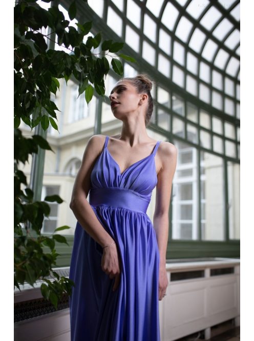 V-kivágású maxi ruha – levendula
