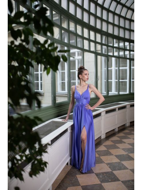 V-kivágású maxi ruha – levendula