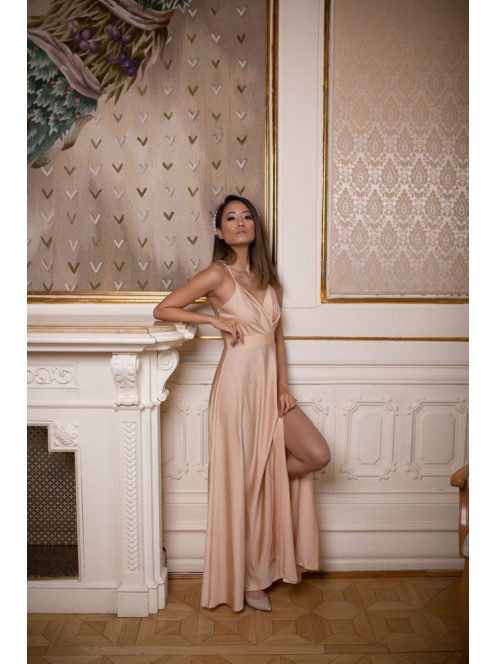 Abigél – pezsgő színű maxi 