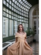  Szív kivágású maxi ruha – arany 