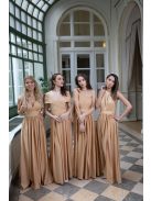  Szív kivágású maxi ruha – arany 