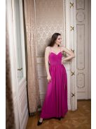 Hátnélküli muszlin ruha – magenta