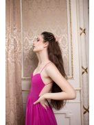 Hátnélküli muszlin ruha – magenta