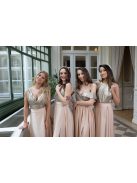 Abigél flitteres - pezsgő színű maxi 