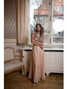 Maxi ruha flitteres felsőrésszel - pezsgő