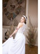 Csipke crop top – fehér