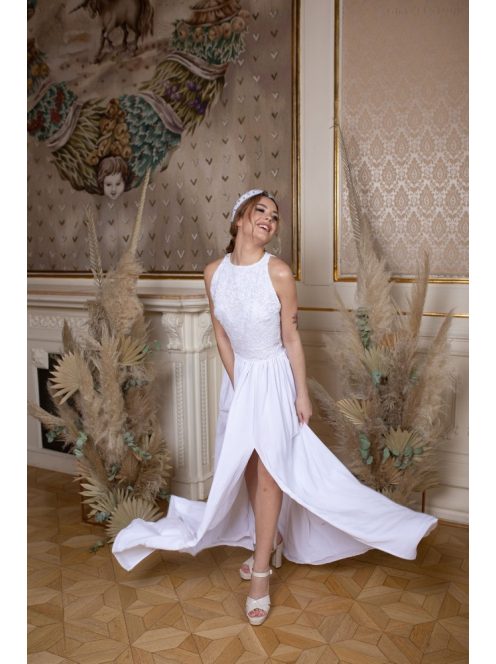 Csipke crop top – fehér